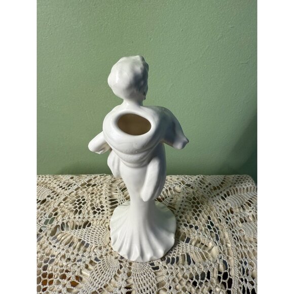 Vintage 50's Glam Lady White Ceramic Bud Vase Ruben Originals - Picture 4 of 16